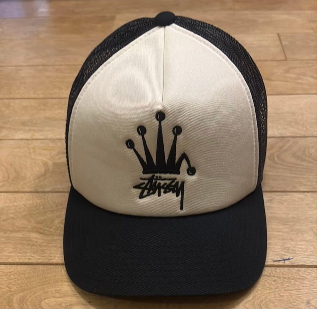 Stussy トラッカーキャップ ホワイト/ブラック 正規品