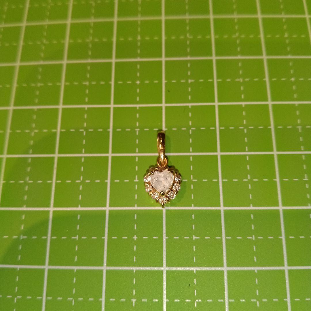 k18 アクアマリンネックレストップ(メレダイヤ付き)　ハートモチーフ