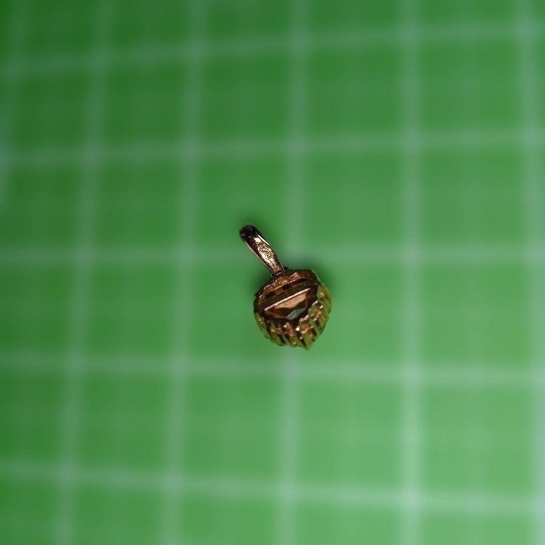 k18 アクアマリンネックレストップ(メレダイヤ付き)　ハートモチーフ