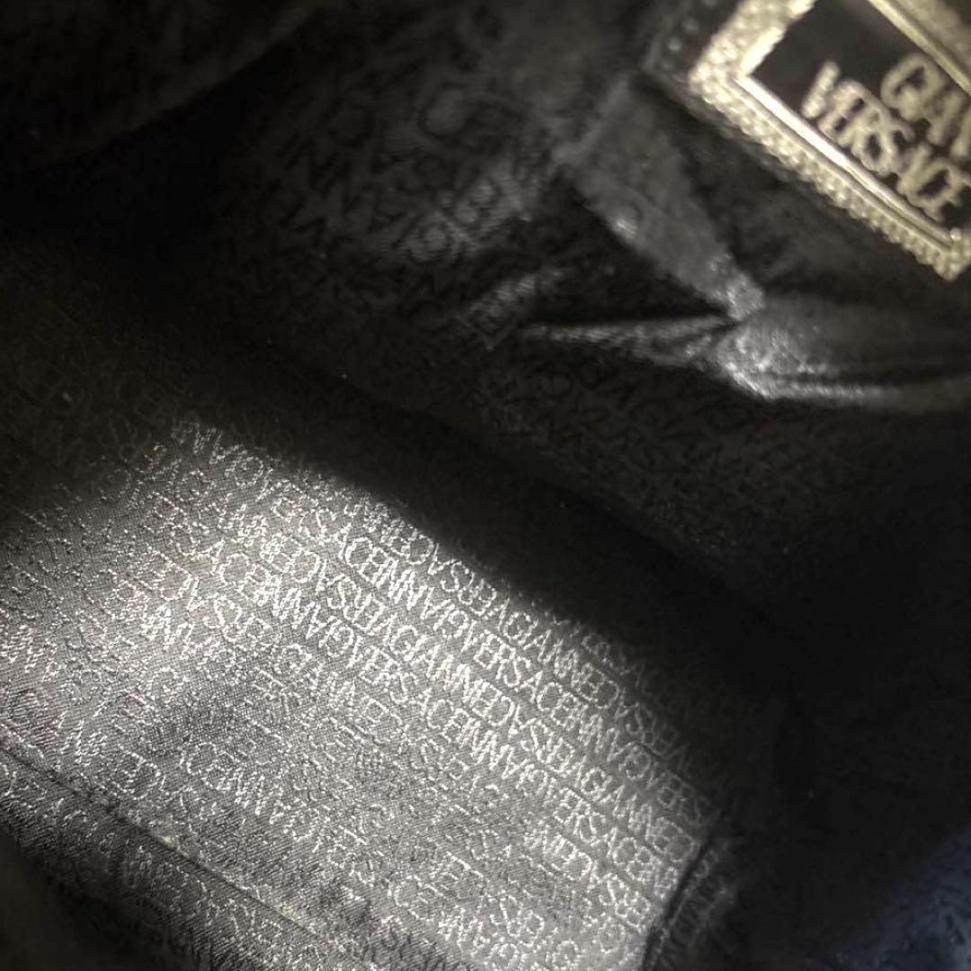 GianniVersace レザー刺繍　ハンドバッグ