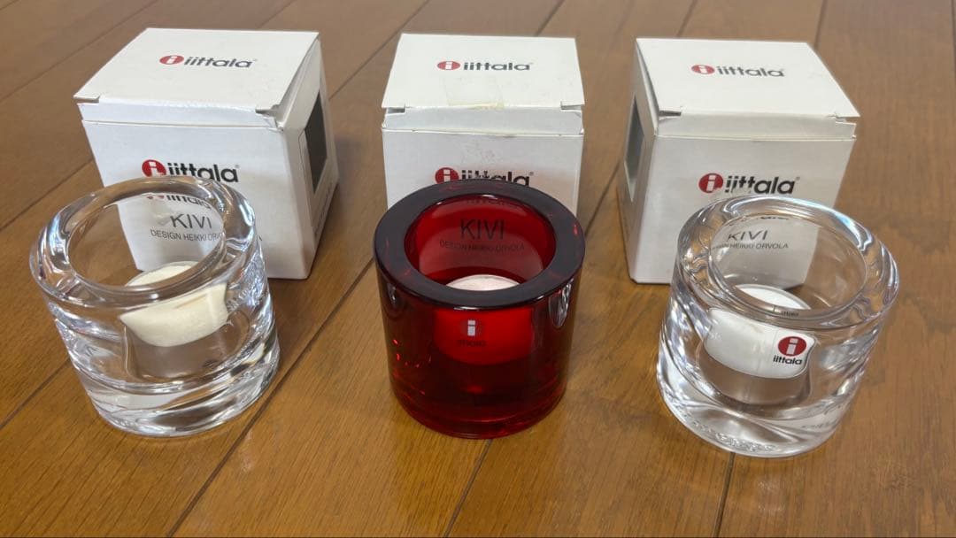 イッタラ×マリメッコKivi キャンドルホルダー　3個セット
