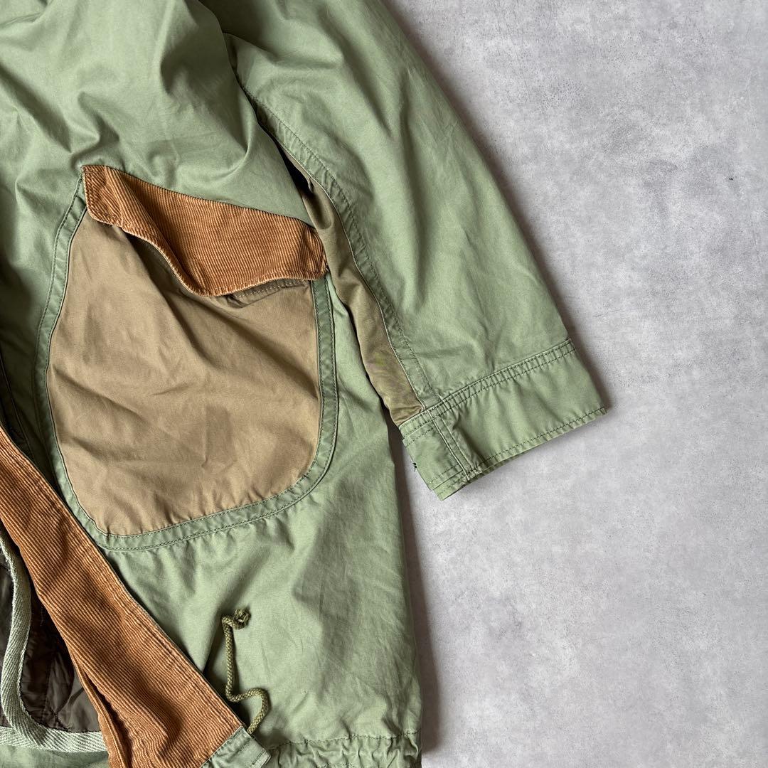 ★ ツモリチサト　中綿　ライナー付　ファー付　パッチワーク　異素材　モッズコート