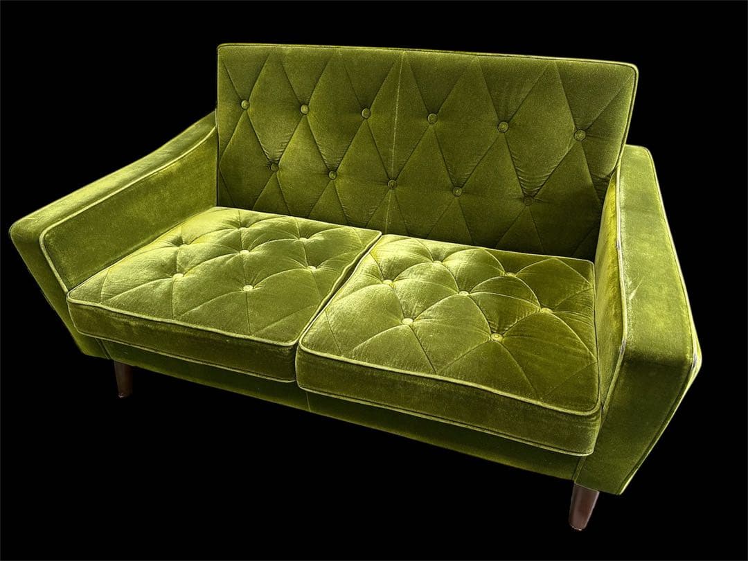 【送料込み】カリモク60 2人掛けソファー モケットグリーン