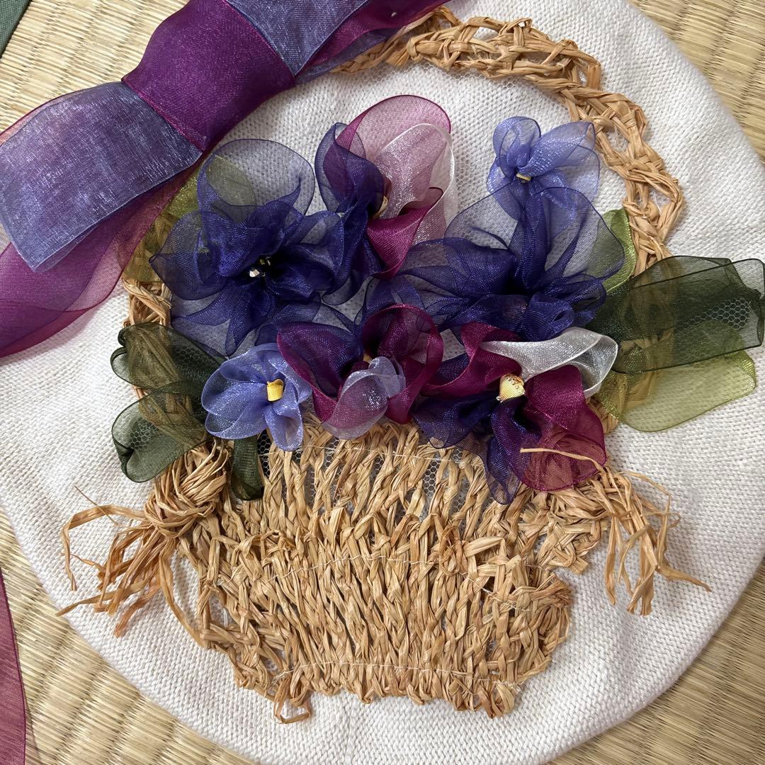 バライロノボウシ　バラ色の帽子　すみれベレー帽　パンジーベレー