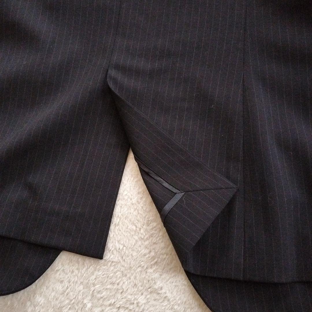 23区COLOMBO生地ウールストライプジャケット46スカート48セットアップ