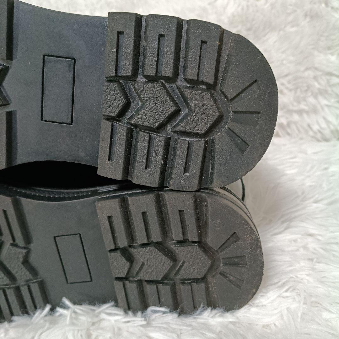 HSK シークレット +17cm ロングブーツ ファスナー 黒 コスプレ M