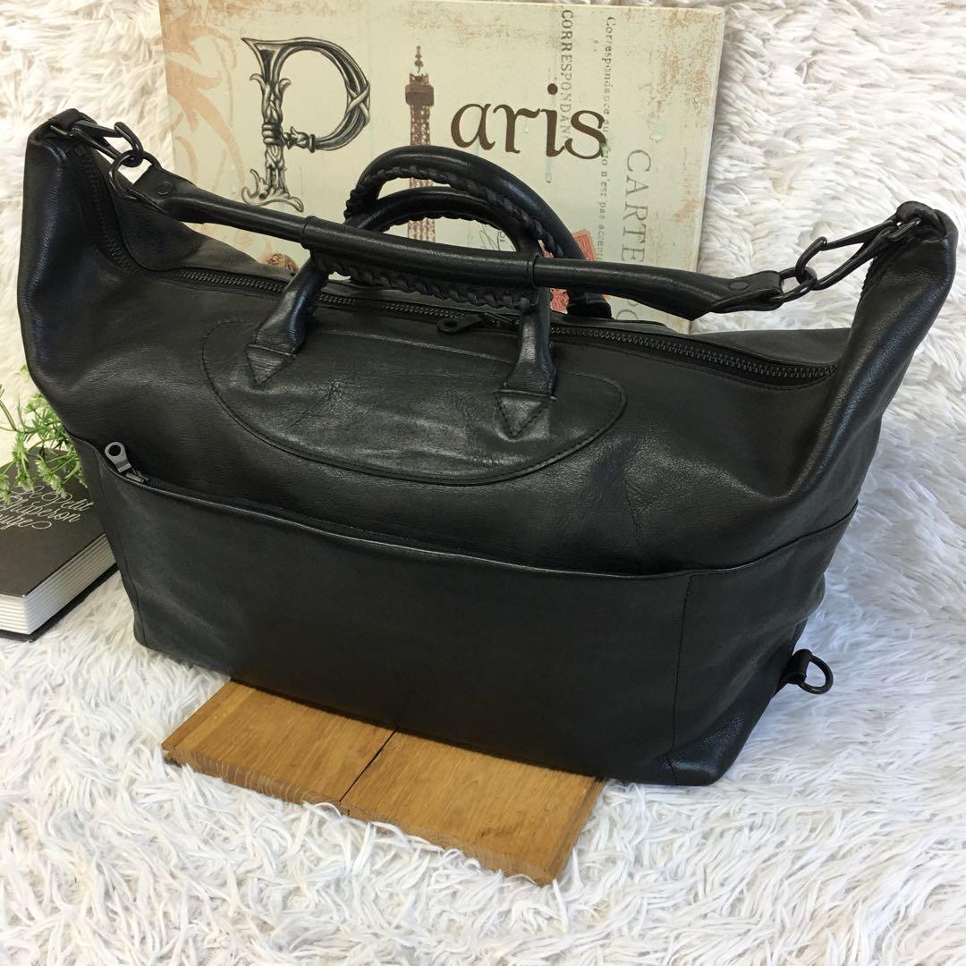 希少✨ スコッチグレイン ボストンバッグ トートバッグ ビジネスバッグ レザー