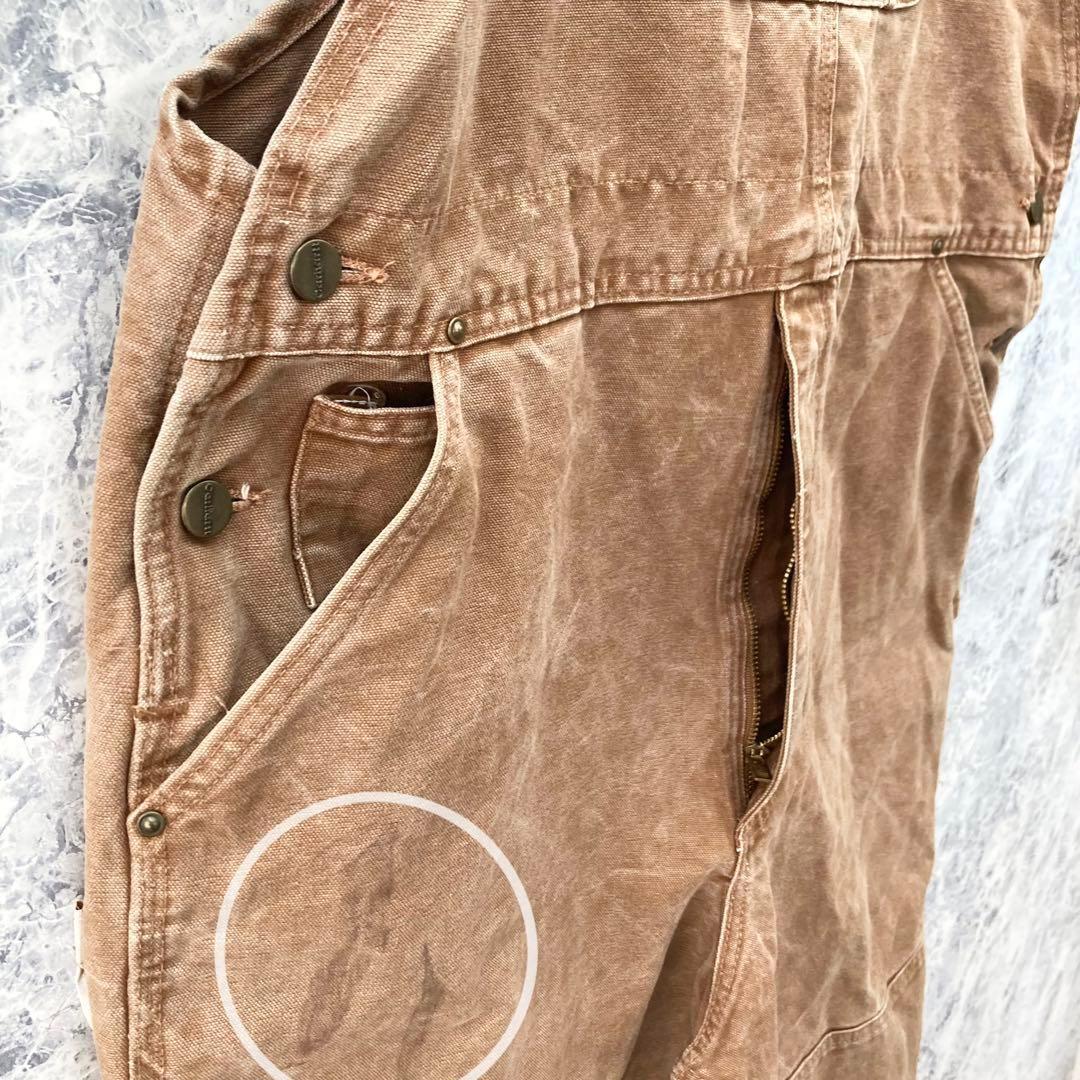 メキシコ製 カーハート 古着 ダック地 ダブルニー オーバーオール 極太 00s