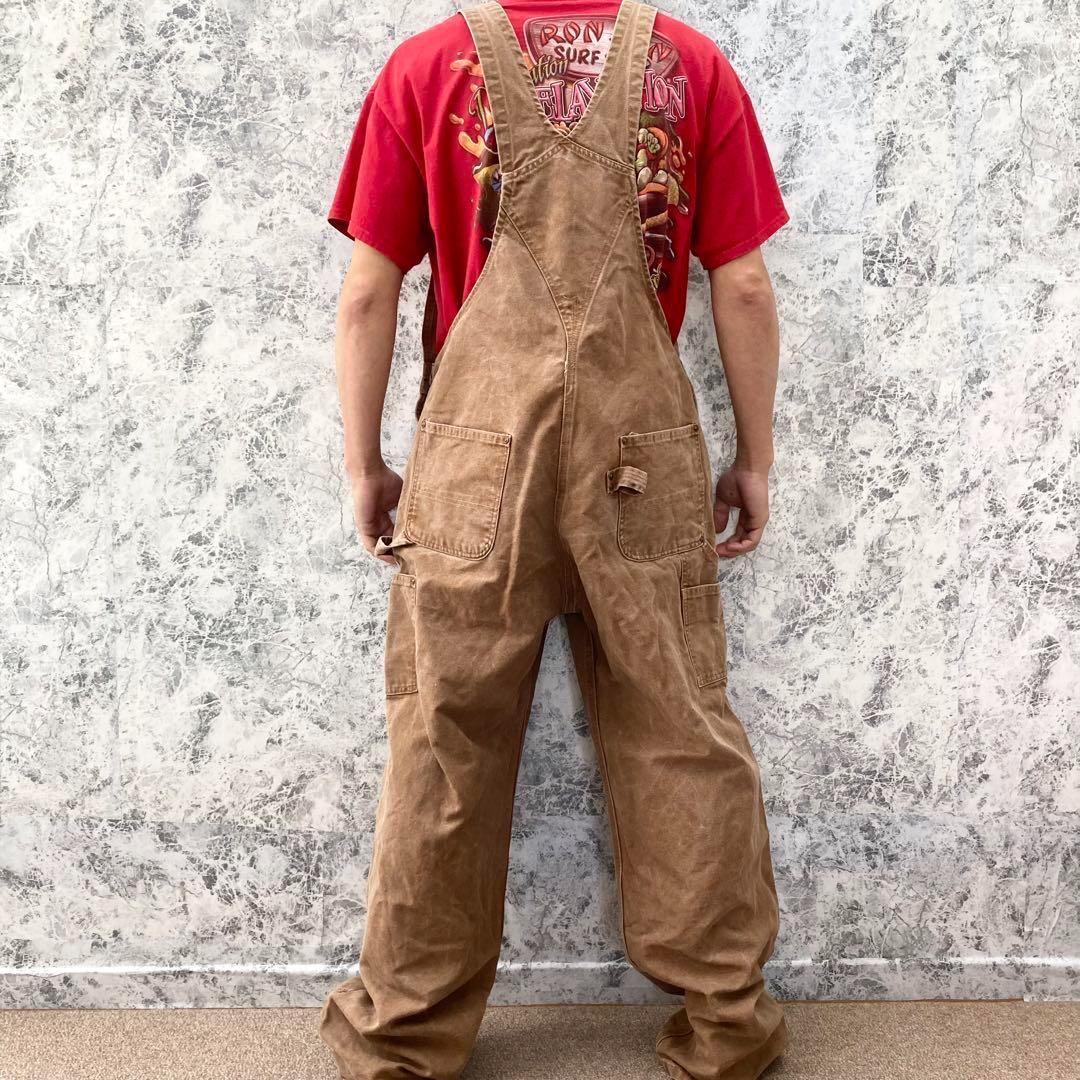 メキシコ製 カーハート 古着 ダック地 ダブルニー オーバーオール 極太 00s