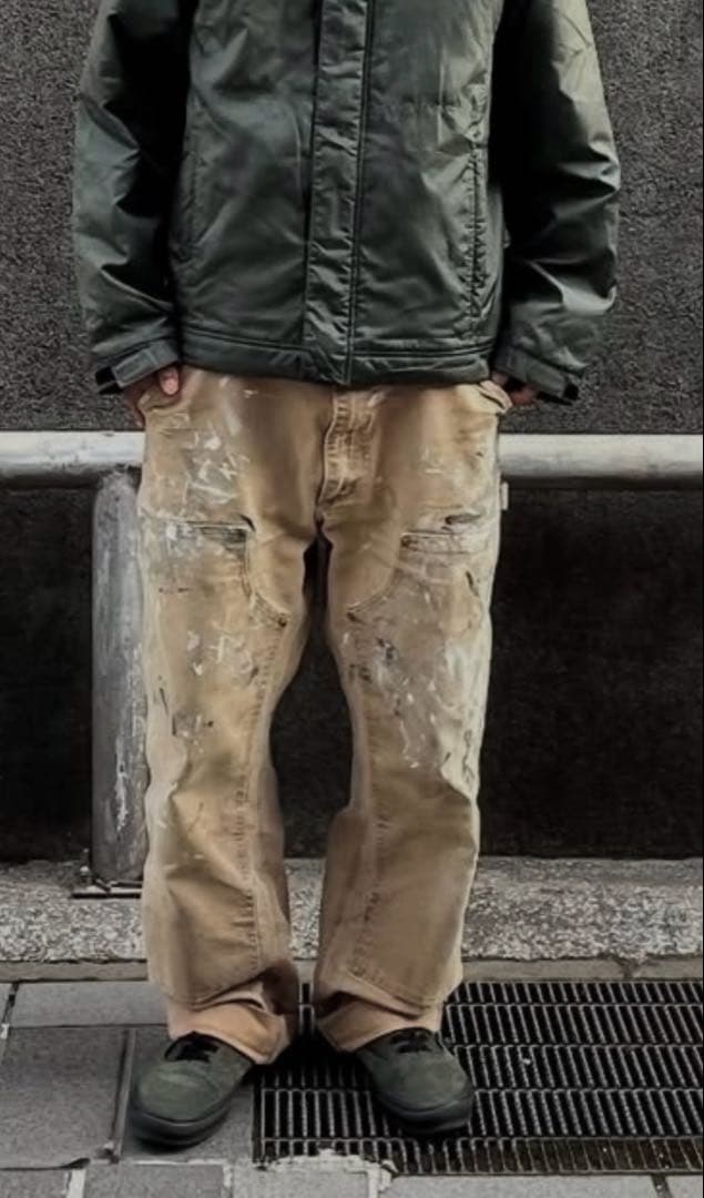 Carhartt USAダブルニー襤褸 ペインターパンツ34×34