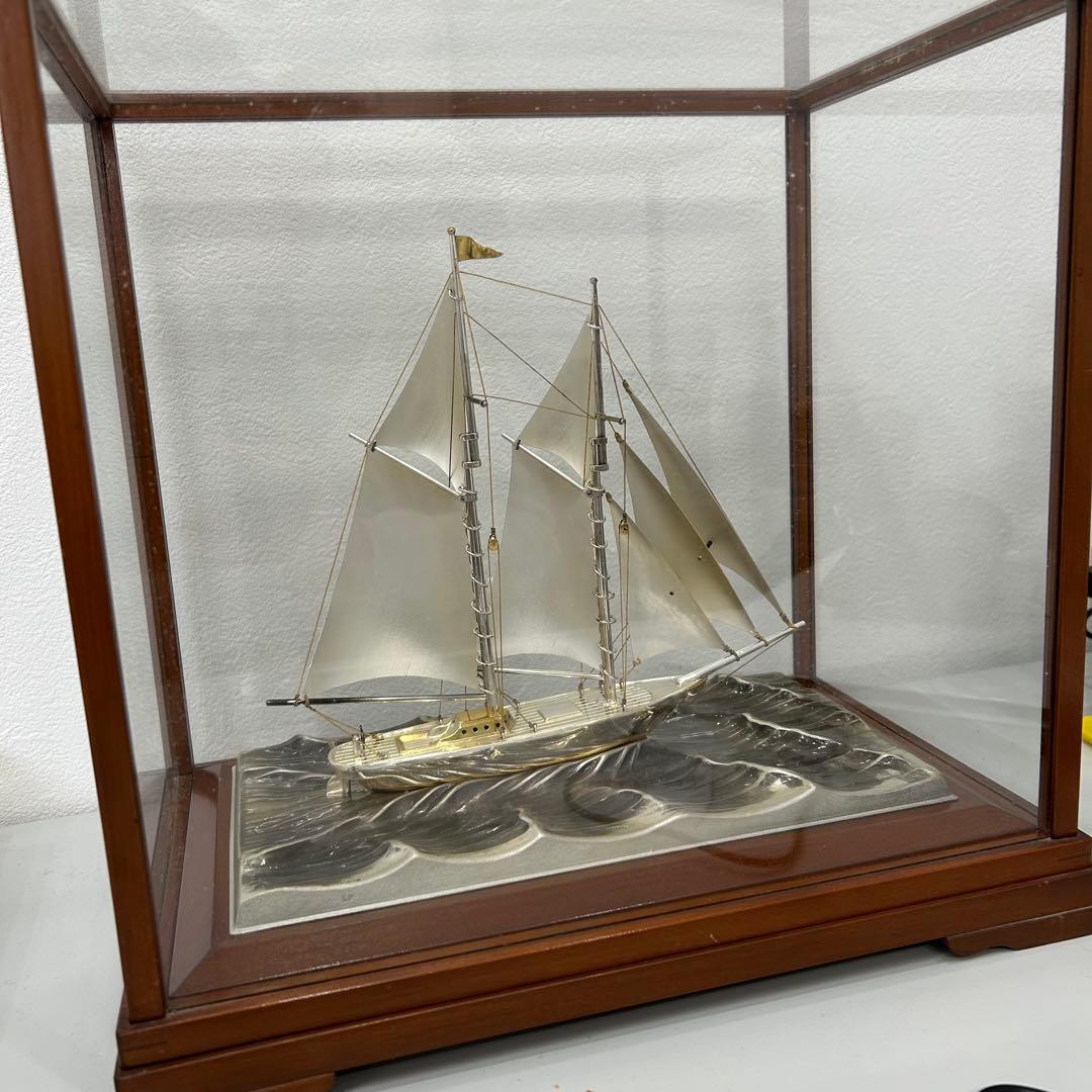 銀製ヨットsilver(960)ショーケース付き