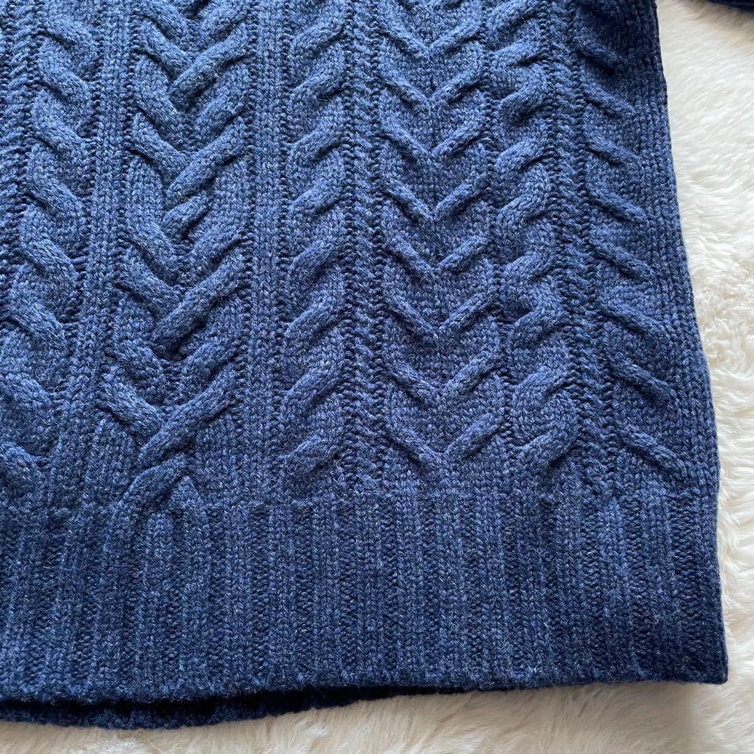 希少/超美品　ポロラルフローレン　M アンゴラ　ケーブルニット　ショール　ヘチマ