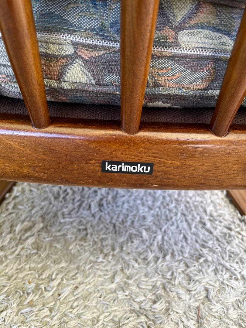 カリモク家具 コロニアル WC47ソファ 肘掛椅子 平織布張②