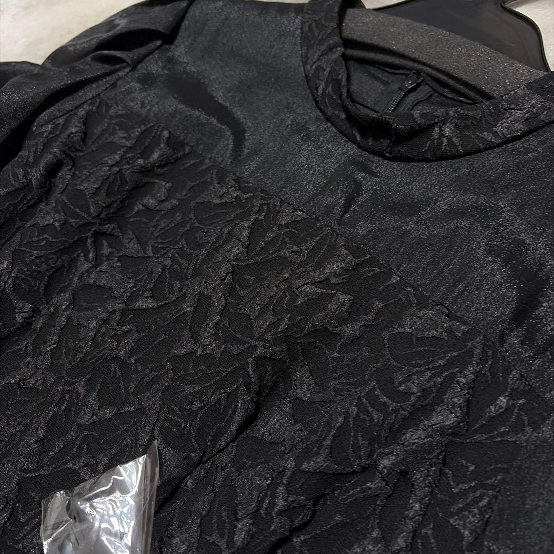 Rire Fete（リルフェテ）ふくれジャガードバックリボンドレス ヤマダヤ