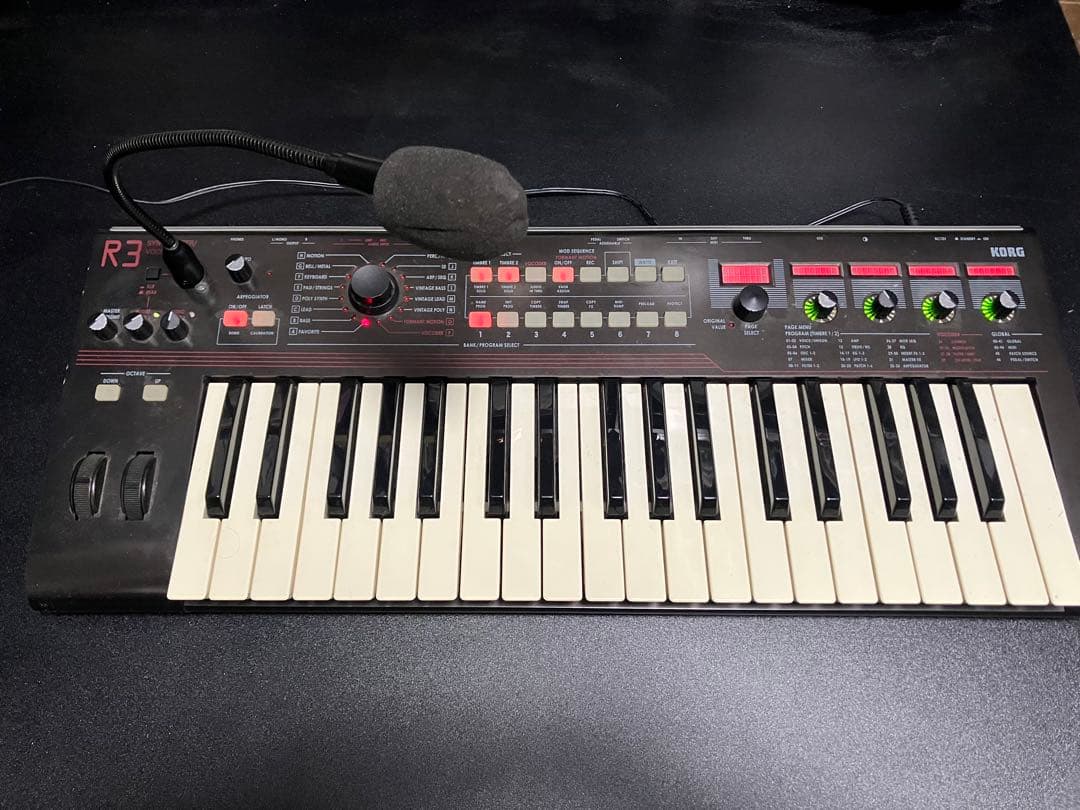 KORG R3 シンセサイザー ボコーダー 純正ACアダプター・マイク付