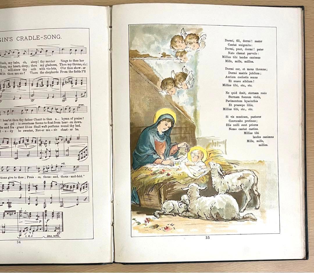 No.238 希少 古書 洋書 絵本 アンティーク 楽譜 子守り歌 童謡 詩集