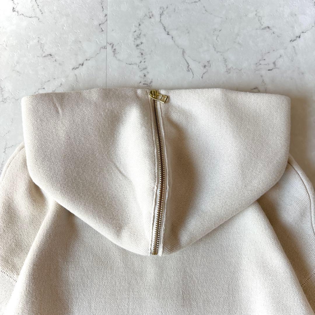 美品 スピックアンドスパン ウール ハーフジップ ニット パーカー 洗える F