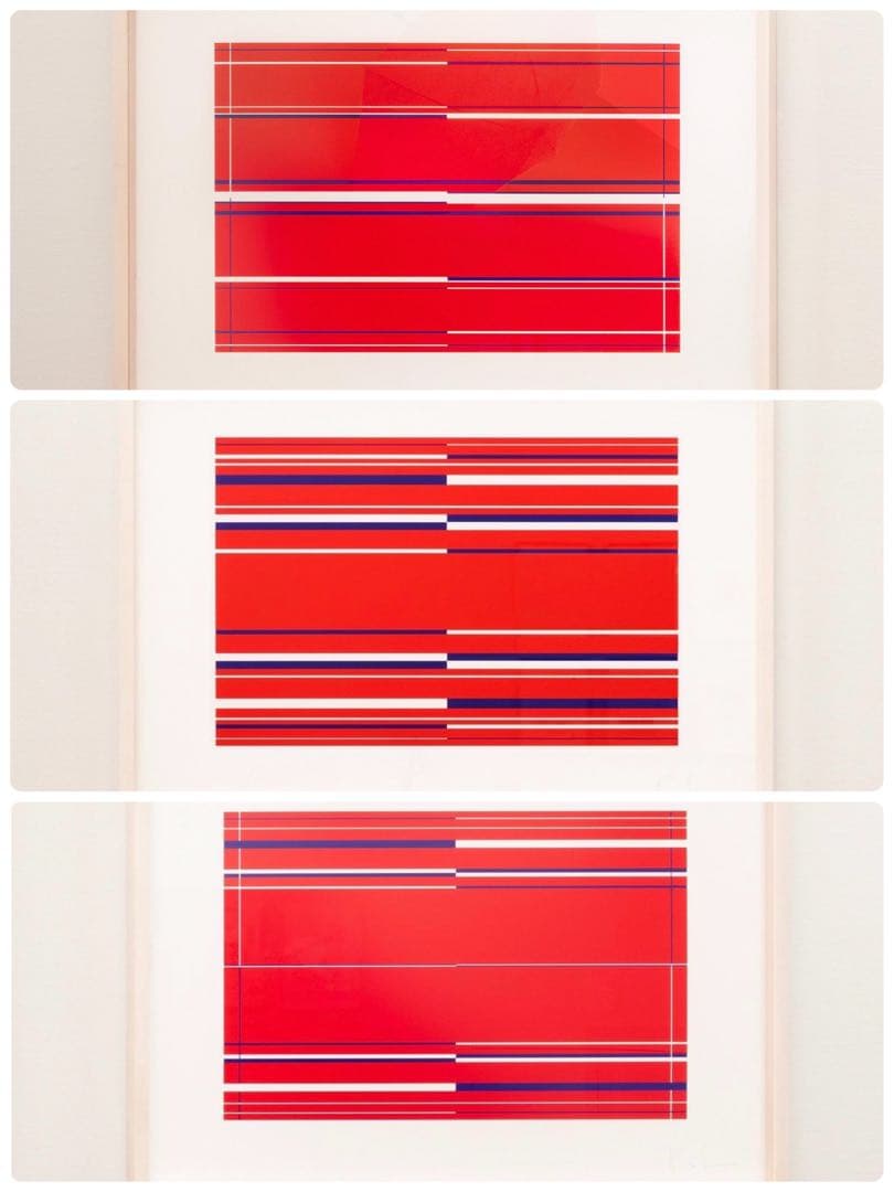 佐藤可士和「B1ポスター LINES#1#2#3」シルクスクリーン 3枚額なし