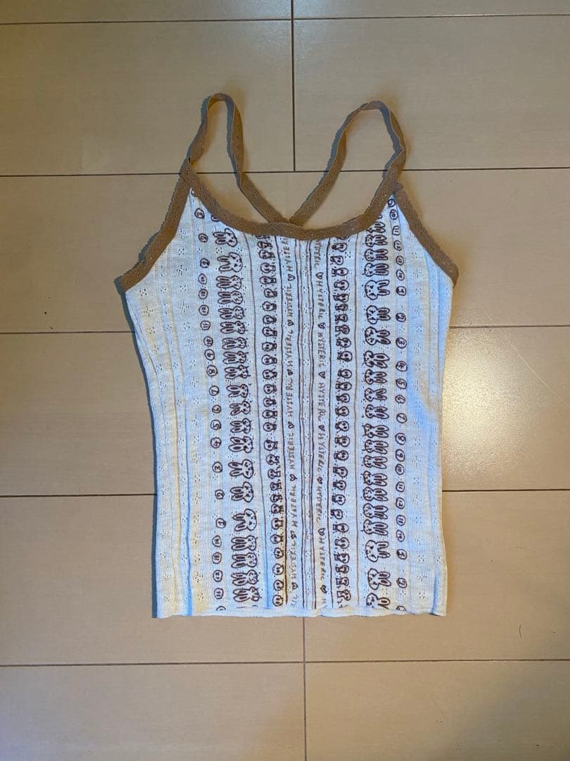 初期　ヒステリックグラマー '90 落書きウサギ　ドクロ　キャミソール　Y2