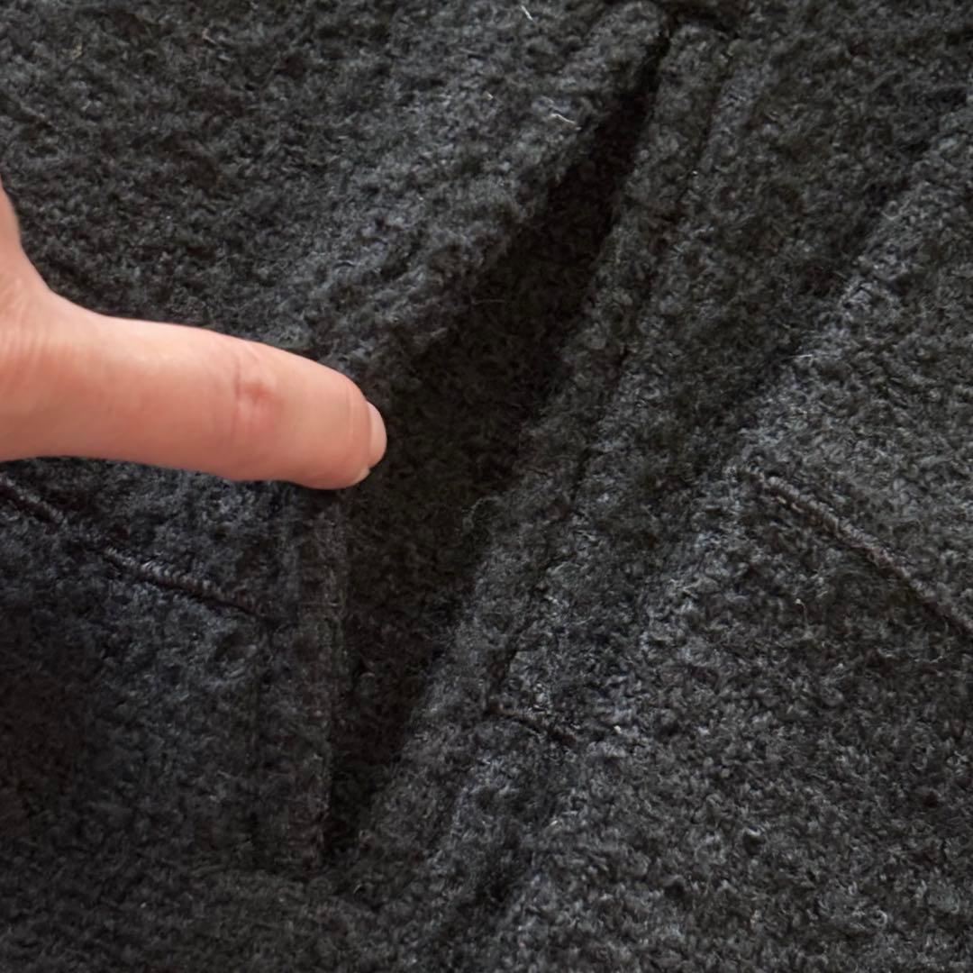 ADORE アドーア ノーカラー ウール混ツイード地 ボンディングジャケット