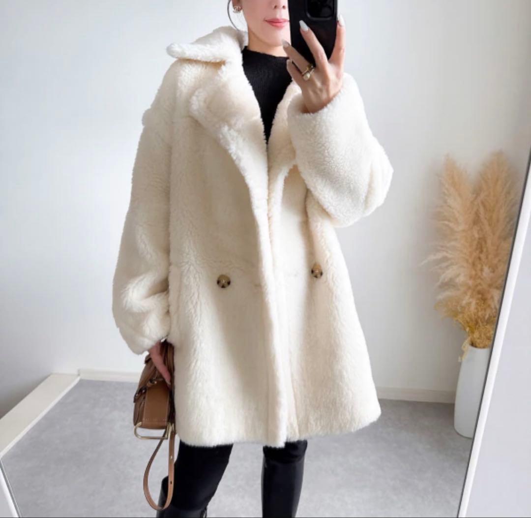 lilirena テディコート ベア ボア ショート丈