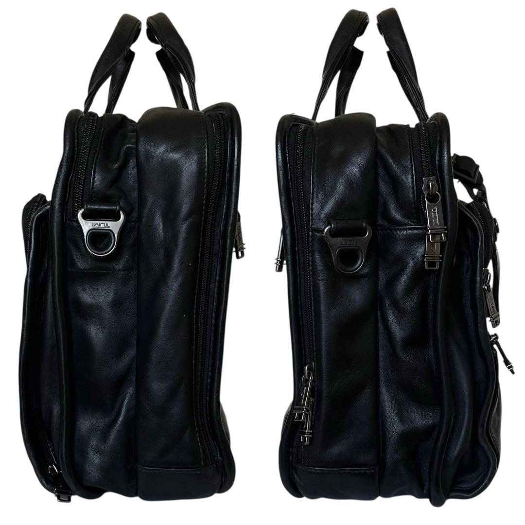 【美品】TUMI 96130D4 オールレザー 2WAY ビジネスバッグ 黒