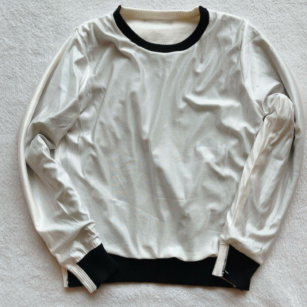 極美品　近年　マークアンドロナ　ニット　裏地付　防風　スニード　バイカラー