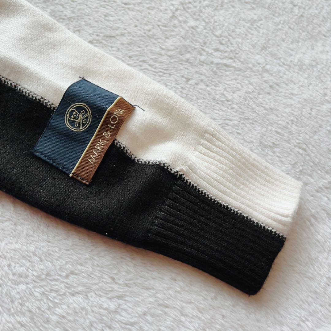 極美品　近年　マークアンドロナ　ニット　裏地付　防風　スニード　バイカラー