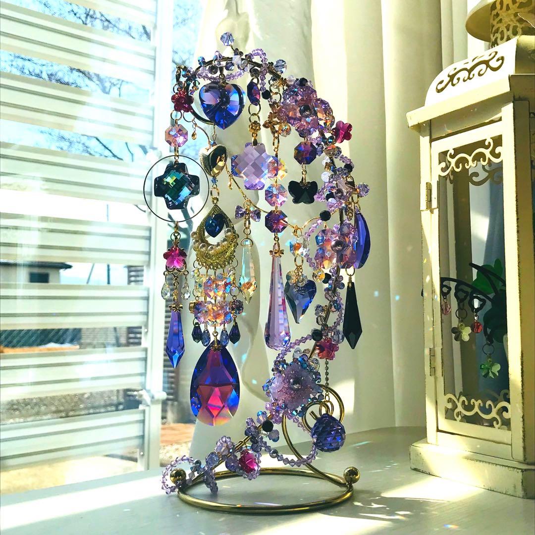 SWAROVSKI ✩.*˚バイオレット置き型サンキャッチャー