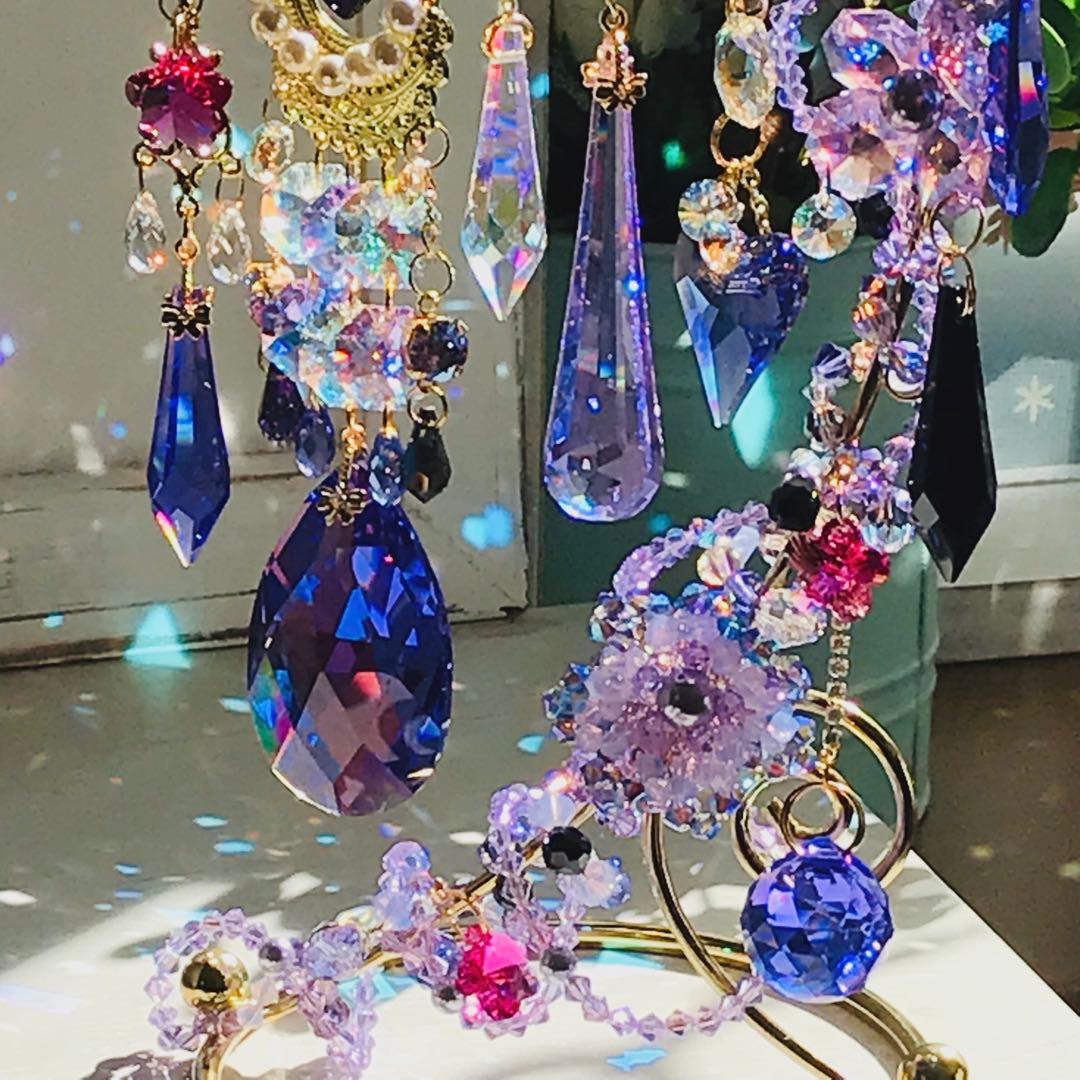 SWAROVSKI ✩.*˚バイオレット置き型サンキャッチャー