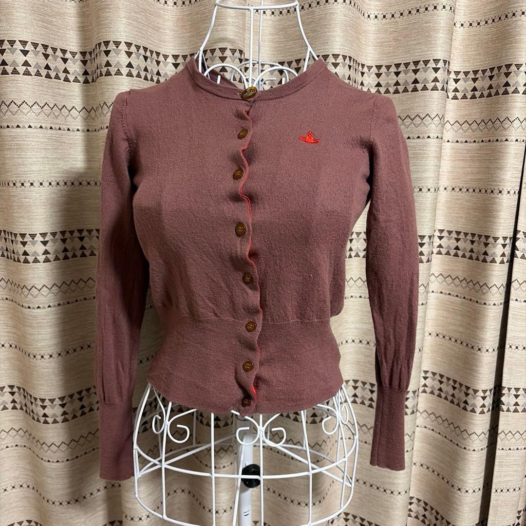 vivienne westwood カーディガン　オーブロゴ　　毛　100%
