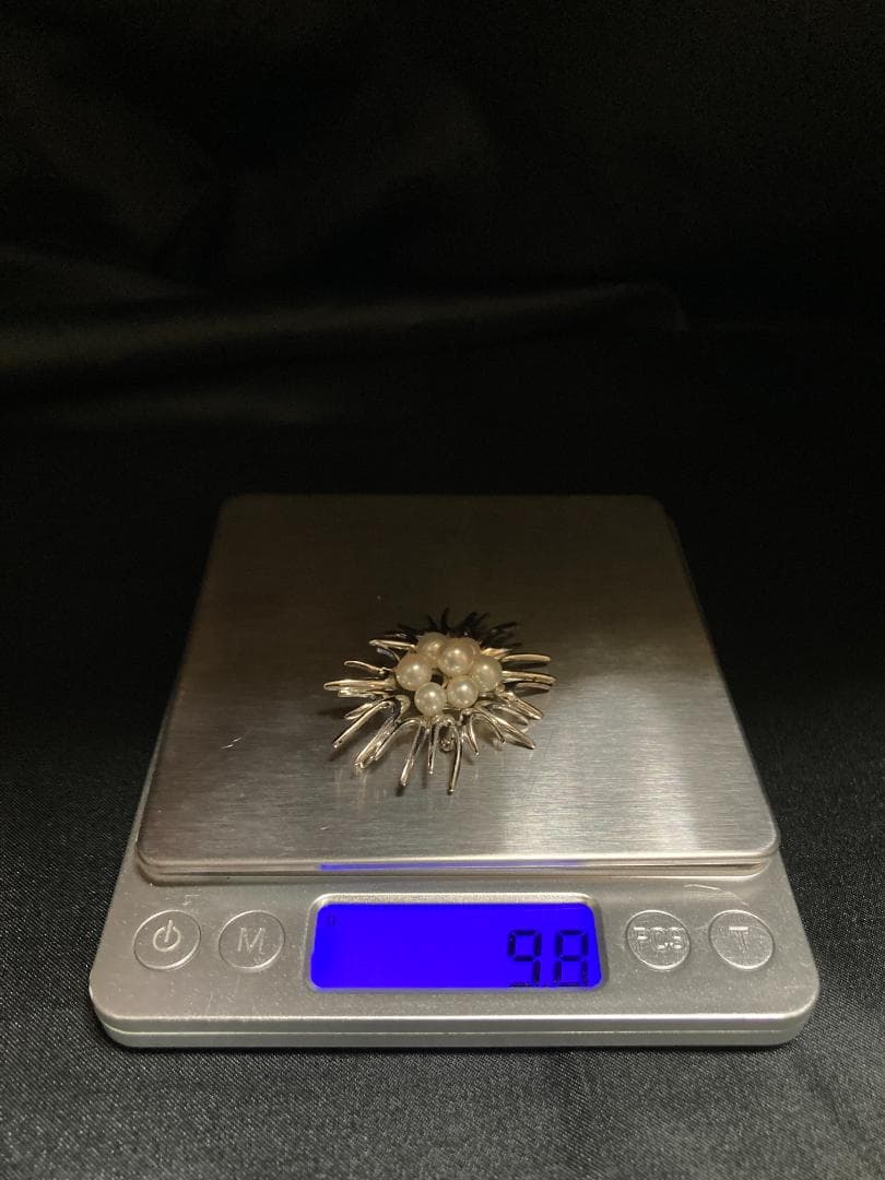MIKIMOTO ミキモト ブローチ パール 7粒 7珠 925 皇室御用達