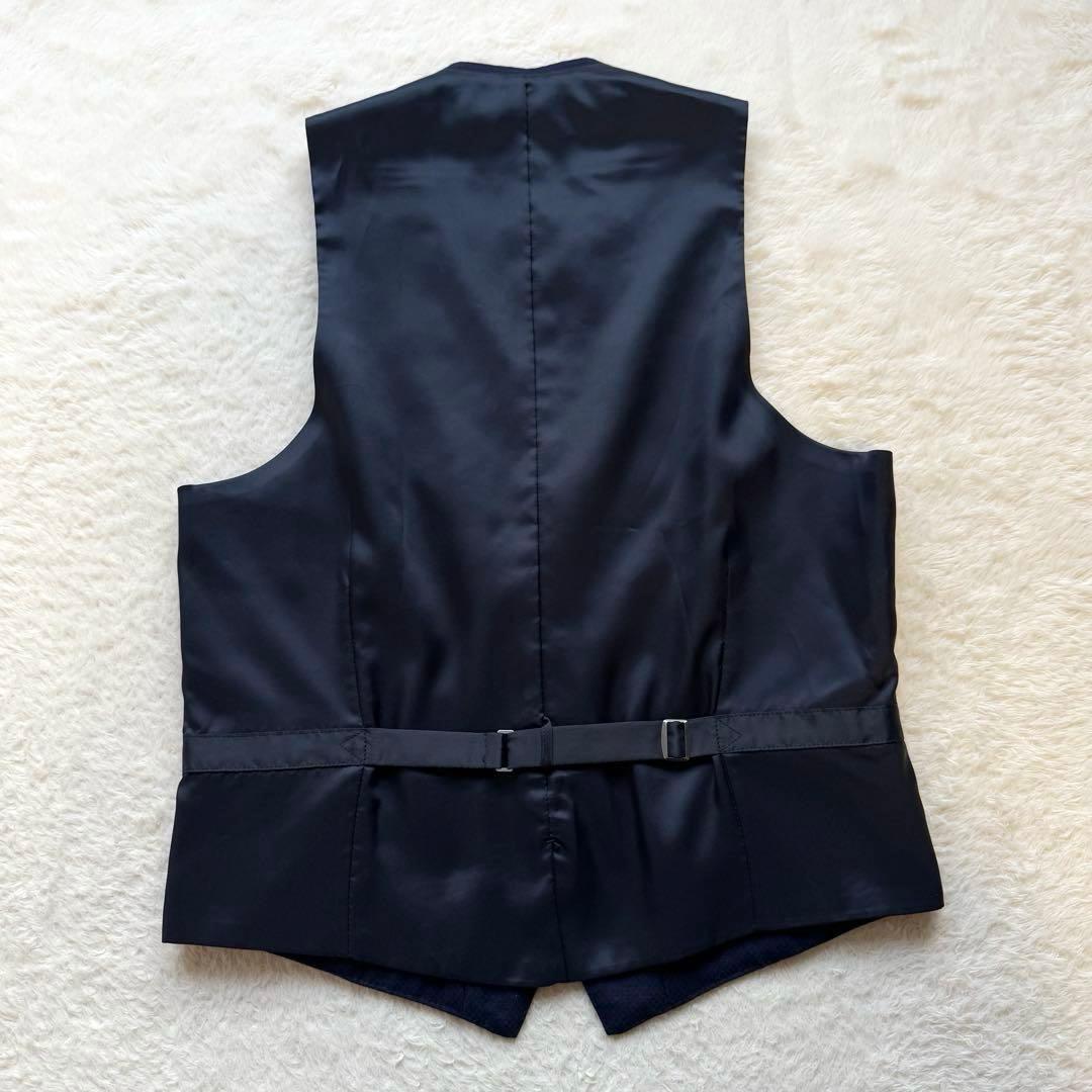 【美品】SUIT SELECTスーツセレクト　3ピース　ビジネススーツ　ネイビー