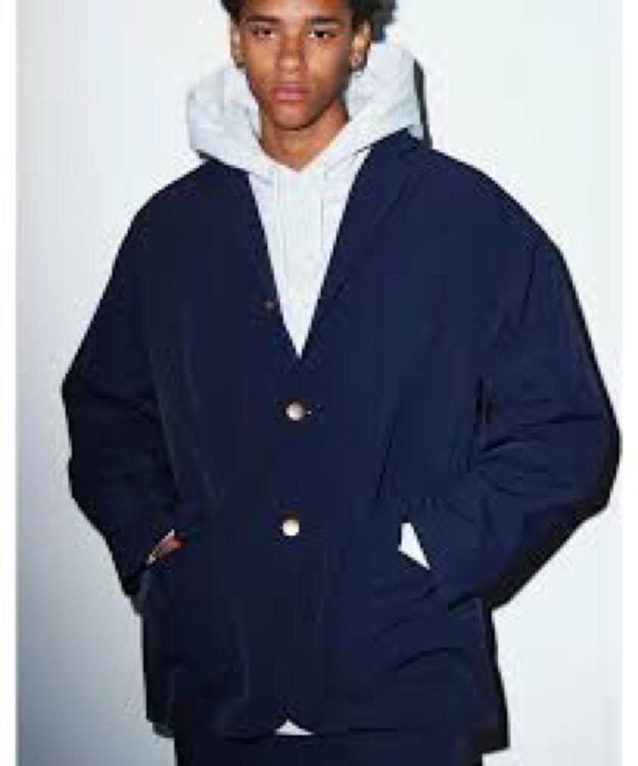 【年内1000円引き！】BEAMS 撥水テックブレザー ジャケット NAVY L