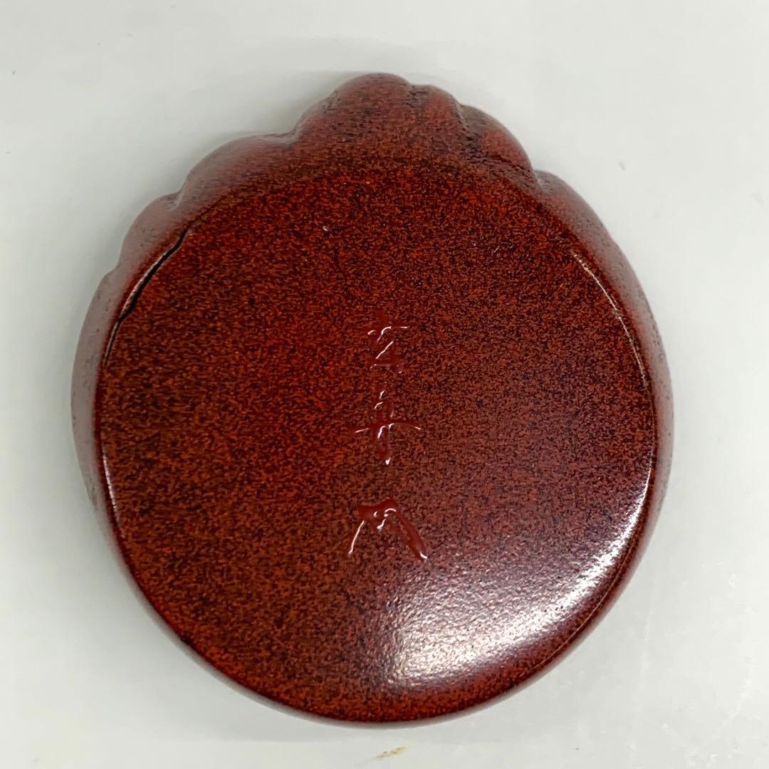 【香合　乾漆　達磨】江尻玄舟　共箱