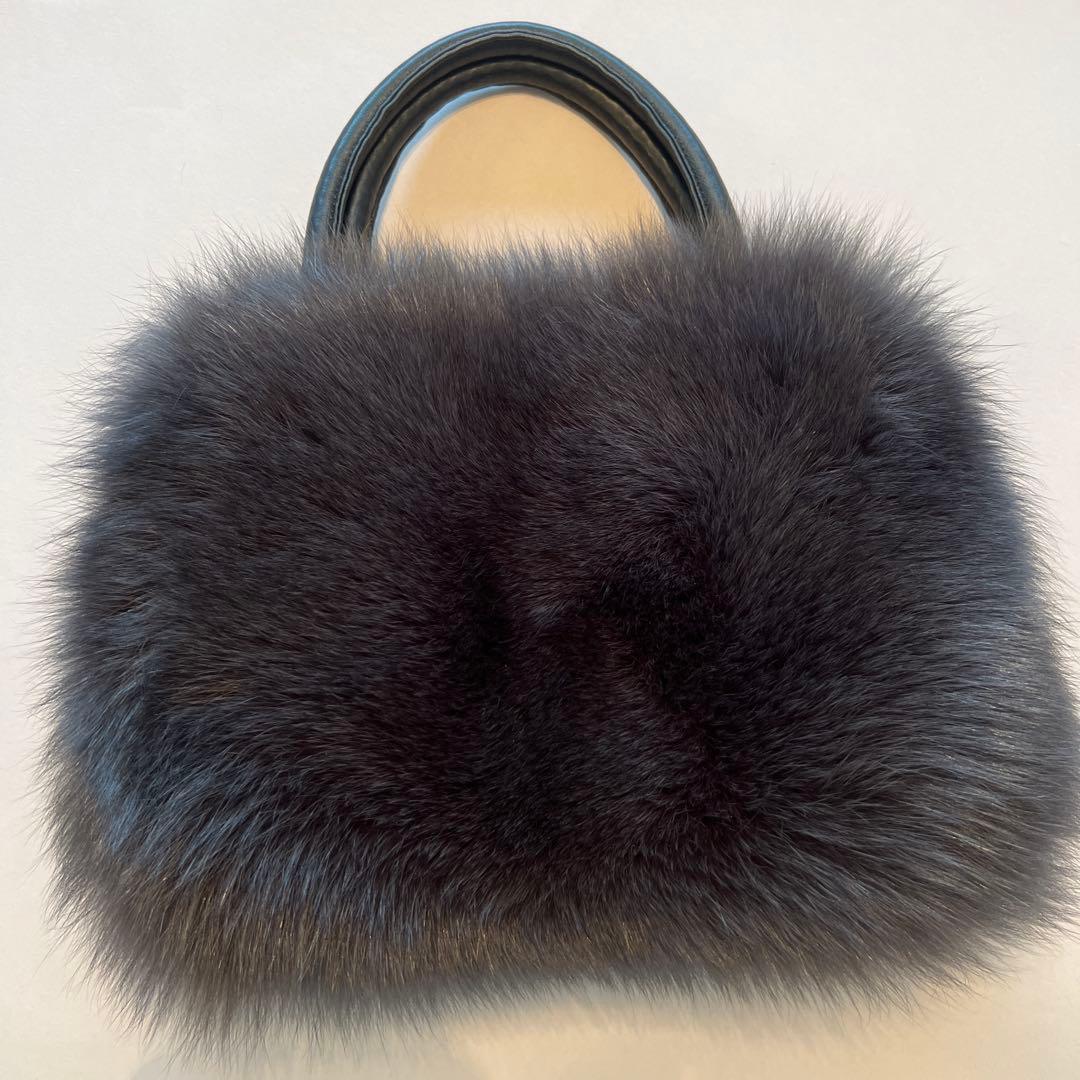 最終価格！天然毛皮■サガフォックス ファートートバッグ M 超美品★