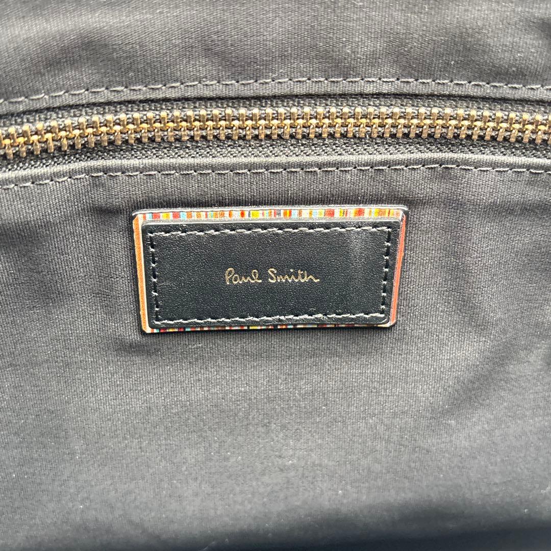 Paul Smith ロゴ 2way ショルダーバッグ 異素材切り替え フラップ