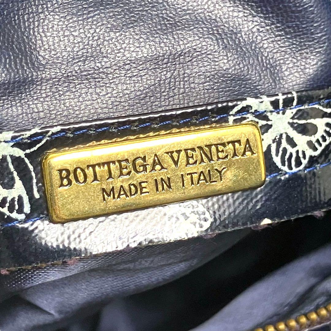 BOTTEGA VENETAボッテガ　ボストンバッグ　PVC レザー　黒　y2k