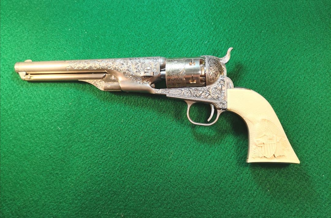 フランクリンミント カスタ—将軍の コルト 1861ネ—ビ— ABS製モデルガン