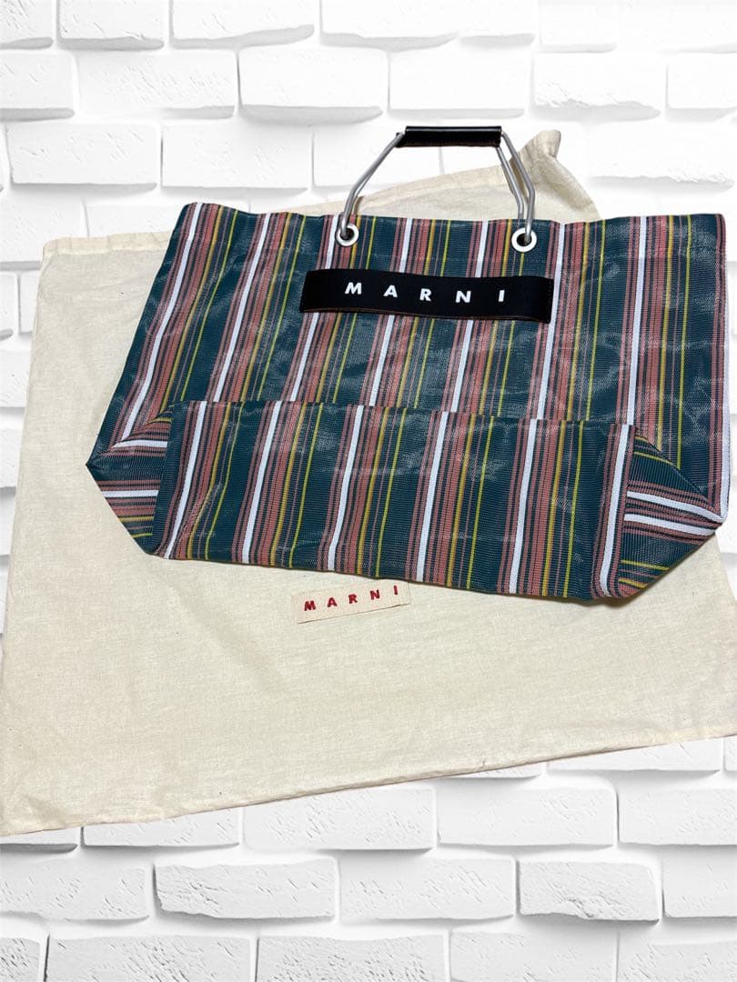 MARNI ストライプトートバッグ　カバン　マザーズバック　トートバック　マルニ