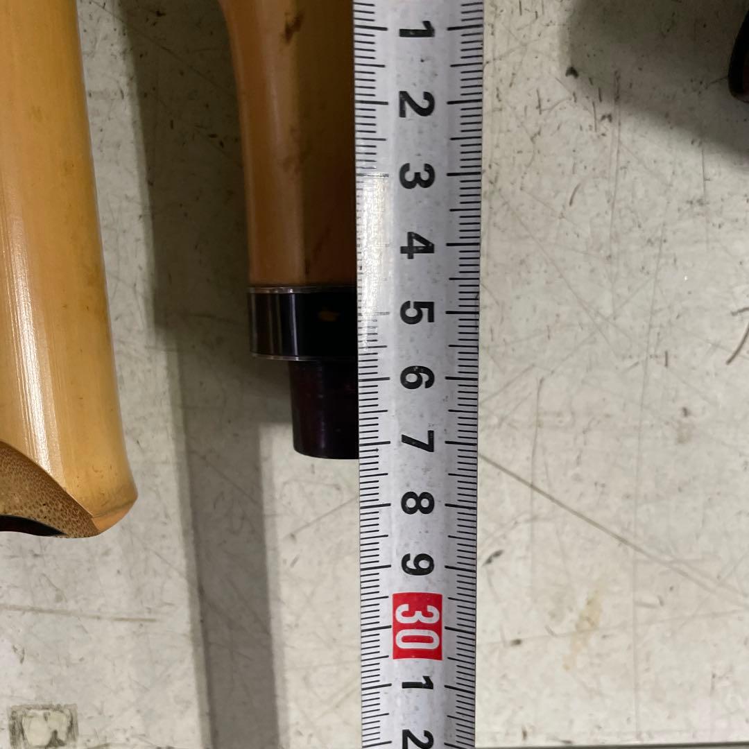 が*う様 尺八本体 竹製 革製キャップ付き 和楽器 音楽 管楽器 レトロ 小物