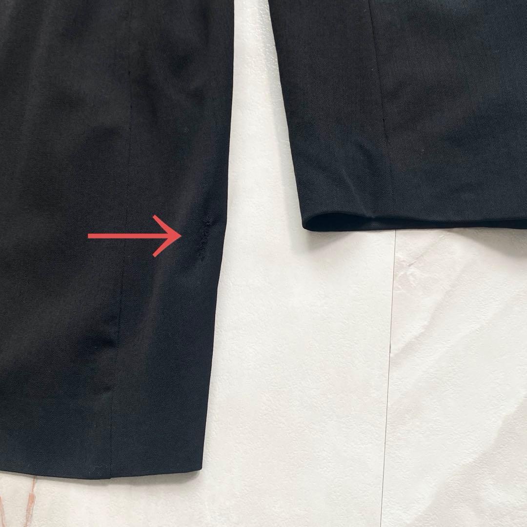 B17785 90's ワイズフォーメン シワギャバ アンコンジャケット 黒 S