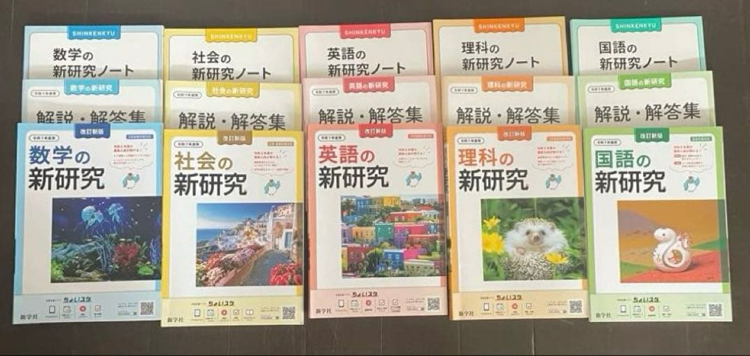新学社　新研究　令和7年　5教科セット　高校受験
