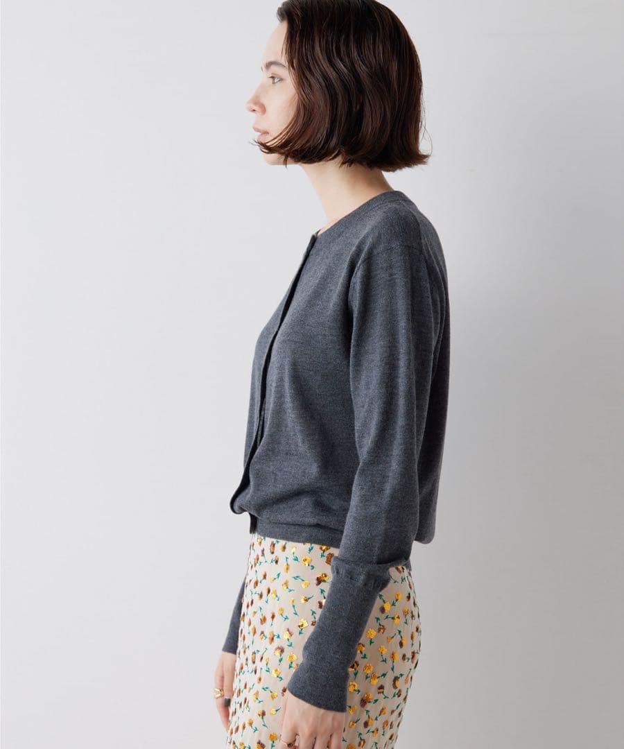 Whim Gazette ウールハイゲージカーディガン美品