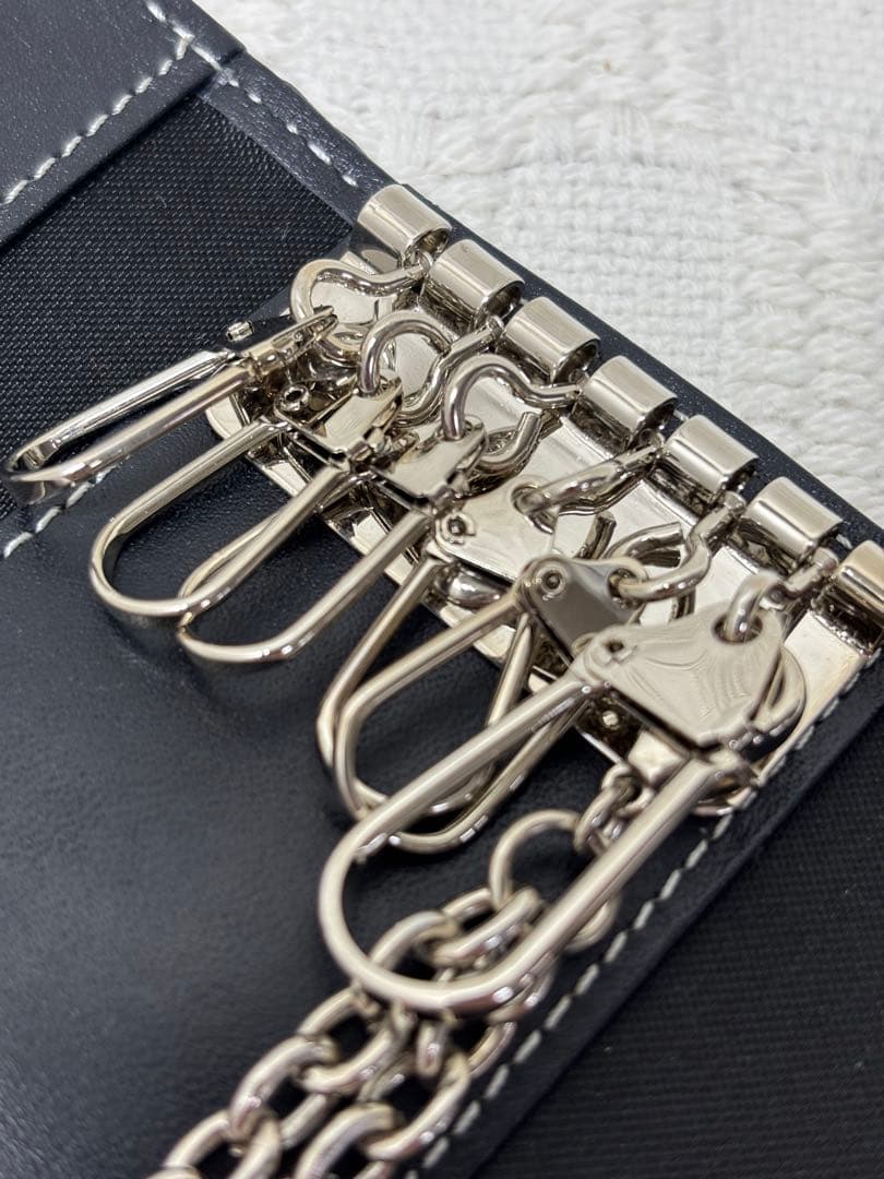 ✨極美品✨ バーバリーブルーレーベル ノバチェック ネイビー キーケース