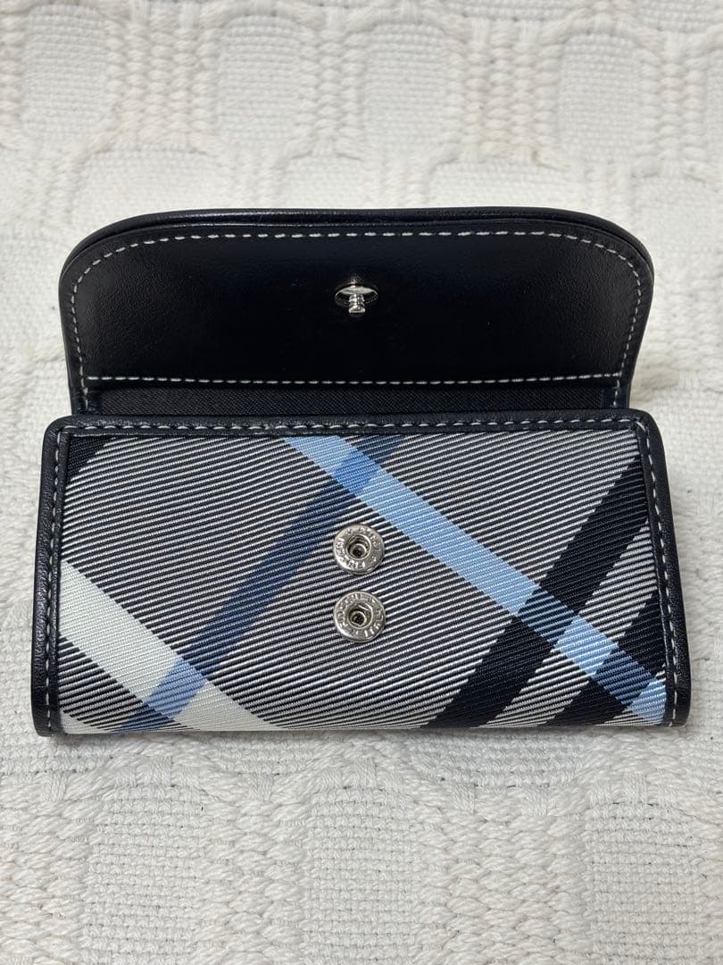 ✨極美品✨ バーバリーブルーレーベル ノバチェック ネイビー キーケース