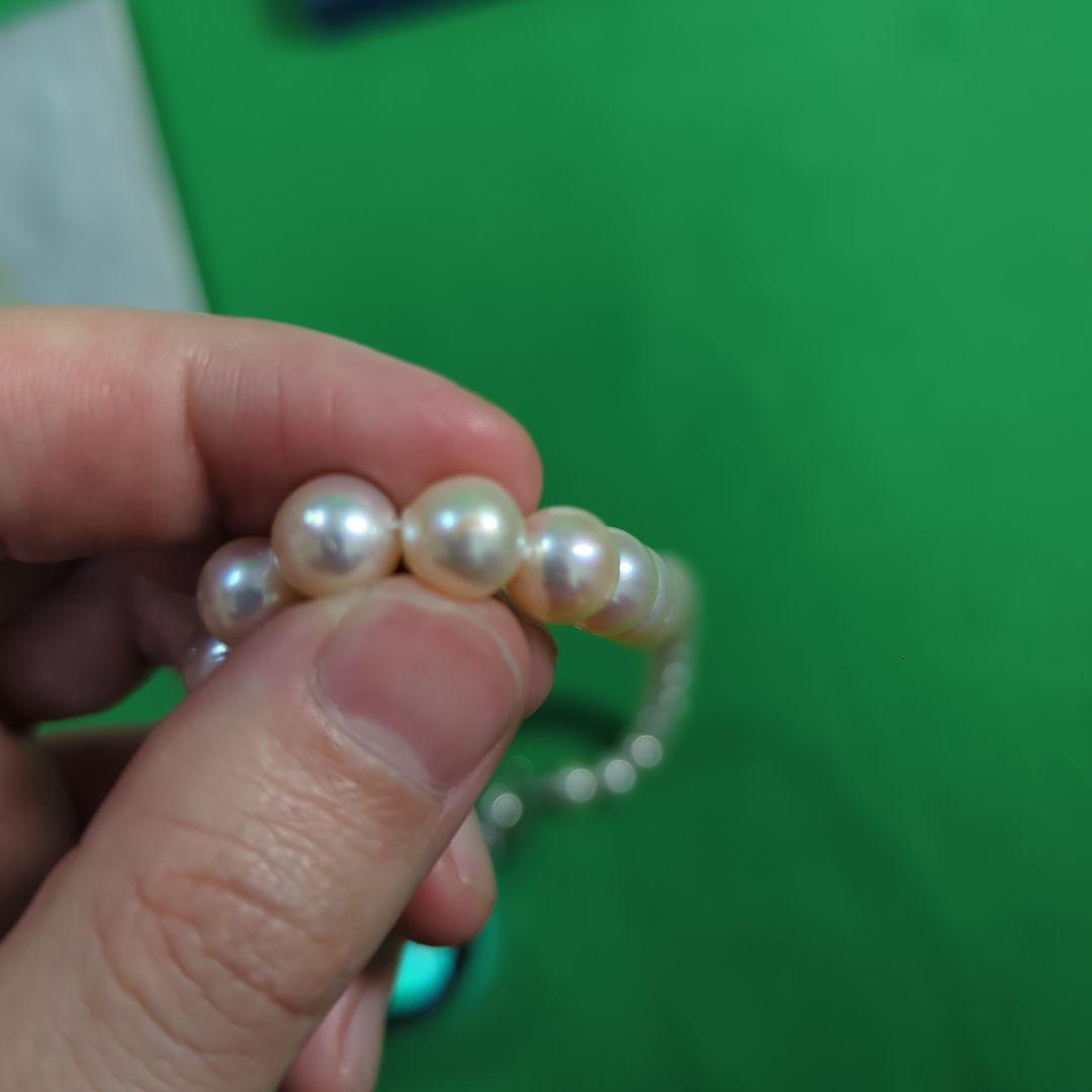 タサキ　田崎真珠　アコヤ　パール　ネックレス　シルバー　かなり傷汚れあり