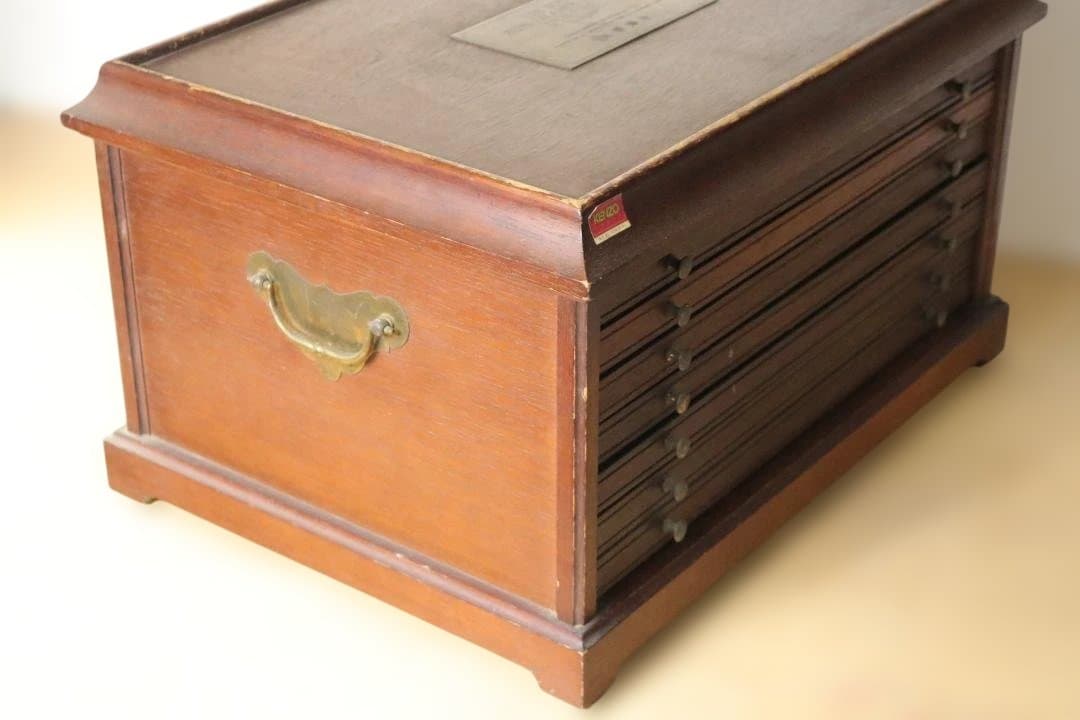 フランクリンミント レンズ  収納ケース 木箱 レトロ