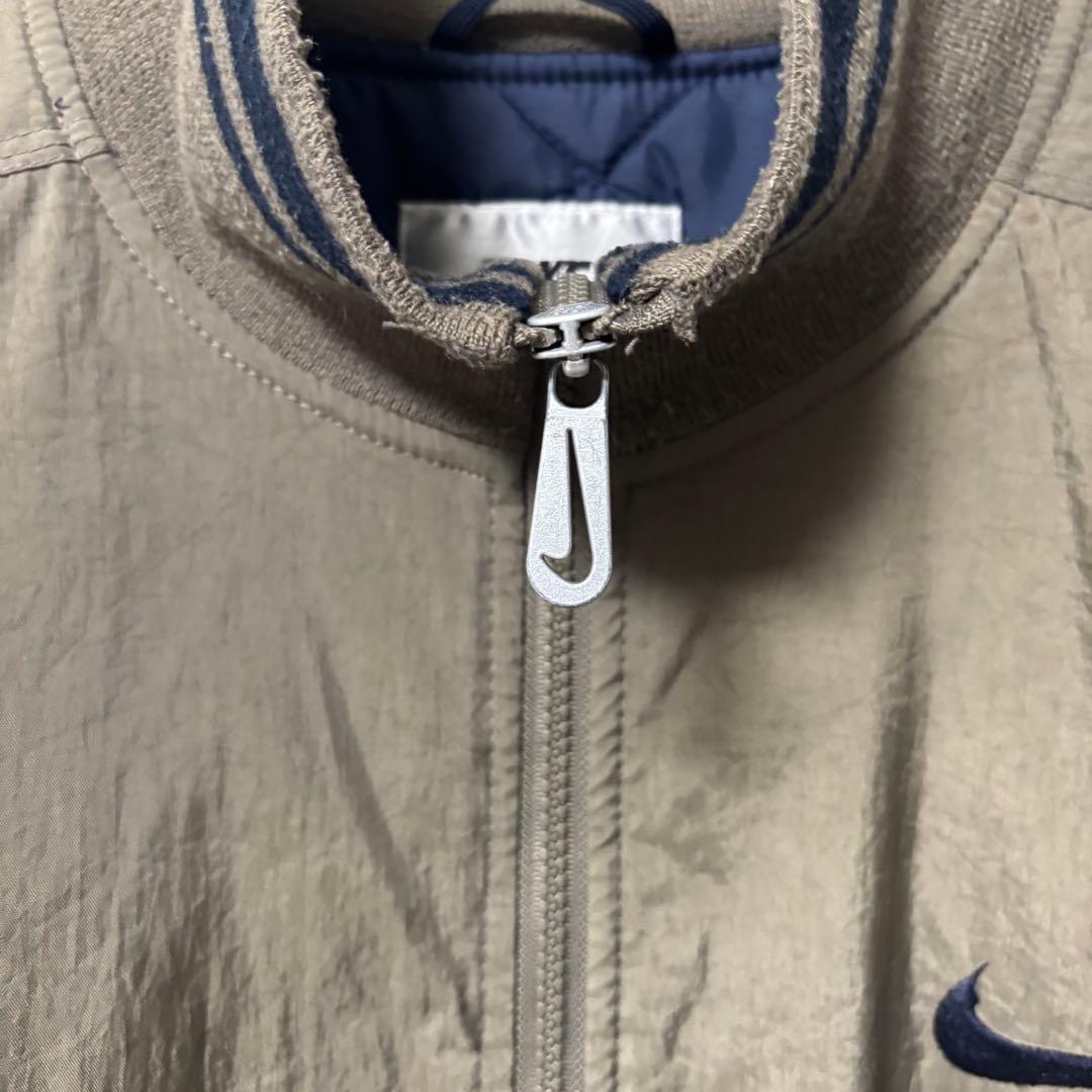 90's✨Old NIKE 銀タグ　ナイロンジャケット　ハーフジップ　中綿　XL