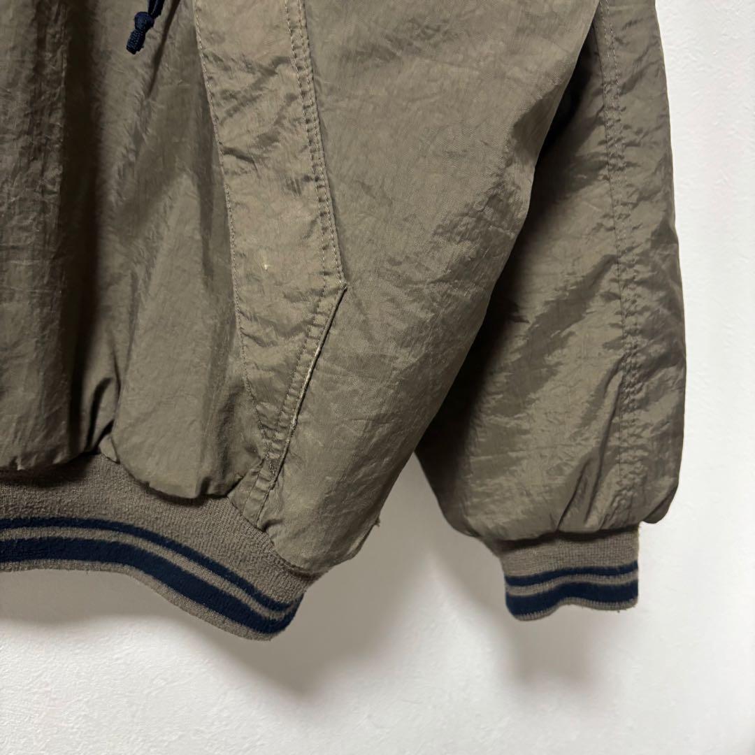 90's✨Old NIKE 銀タグ　ナイロンジャケット　ハーフジップ　中綿　XL